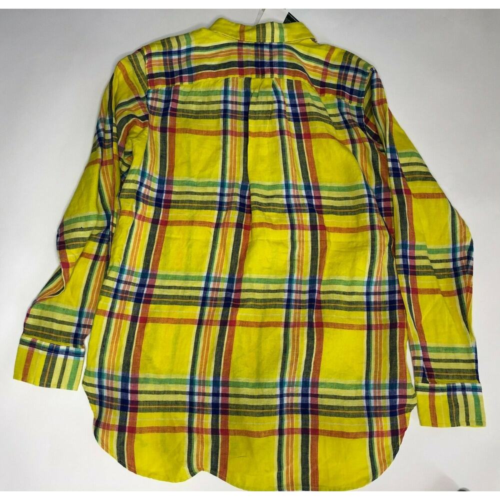 Lauren Ralph Lauren Women's shirt long sleeve 201786821001 Yellow Size PM - Picture 12 of 12